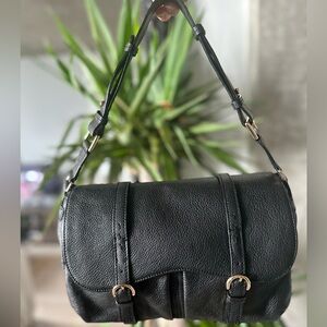 TALBOTS | SHOULDER BAG | BLACK | GENUINE LETHER |